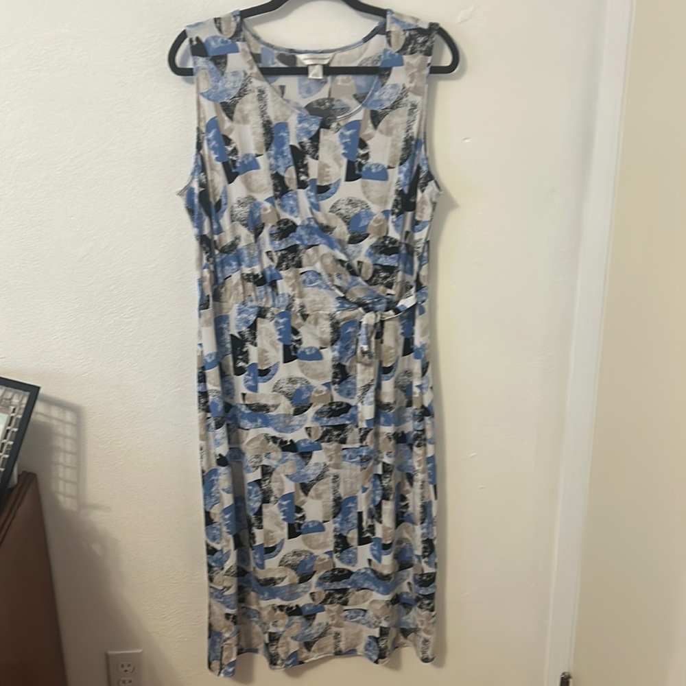 Christopher & Banks Fux Wrap Dress Sz L